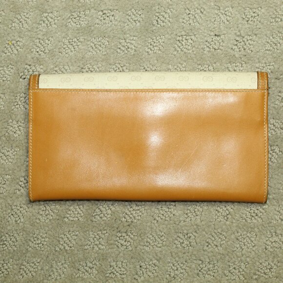 Authentic Gucci Vintage Ivory Micro GG Supreme Coated Canvas Wallet - Picture 2 of 6
